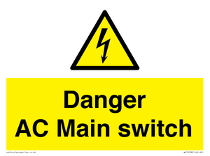 Danger AC Main switch 